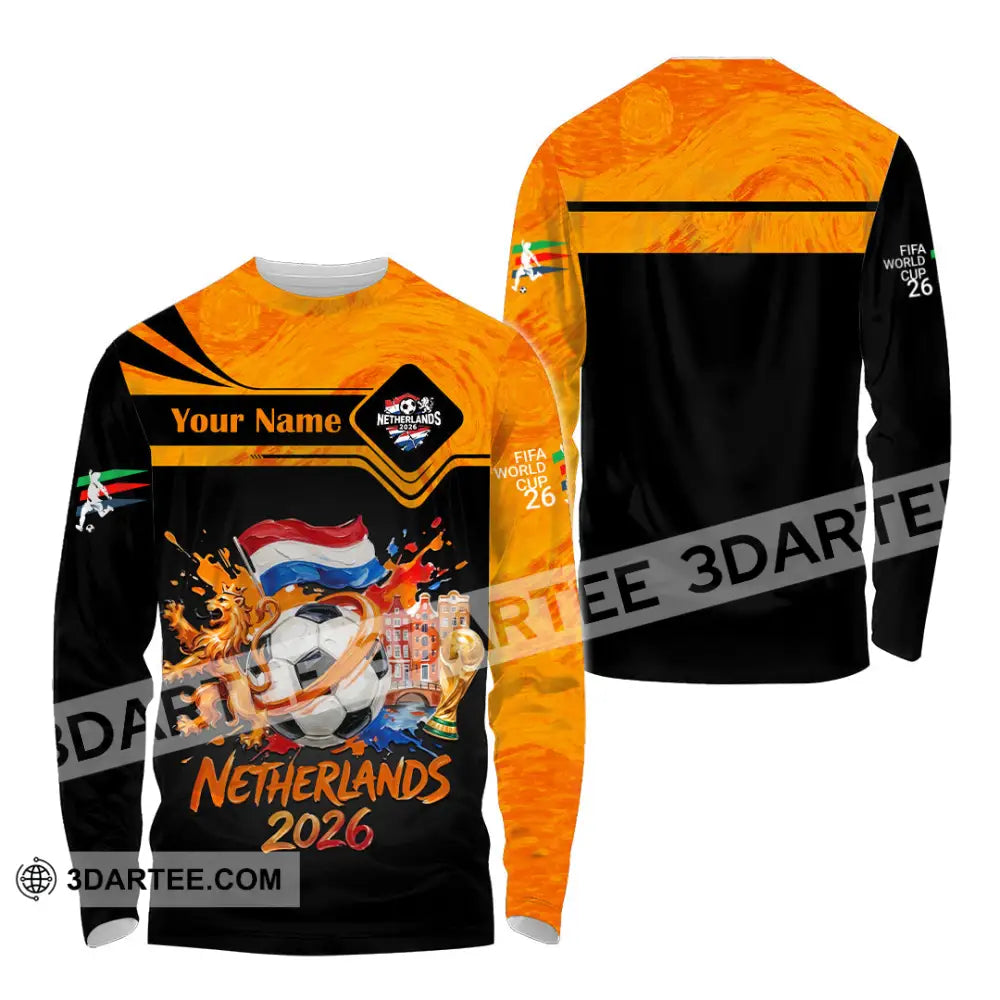 Unisex Shirt - Custom Netherlands World Cup 2026 Shirt - Long Sleeve Shirt / S - T-shirt