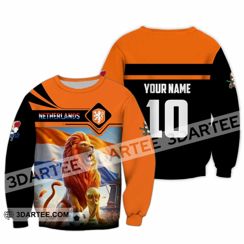 Unisex Shirt - Custom Netherlands World Cup 2026 3D Shirt Long Sleeve / S T-shirt