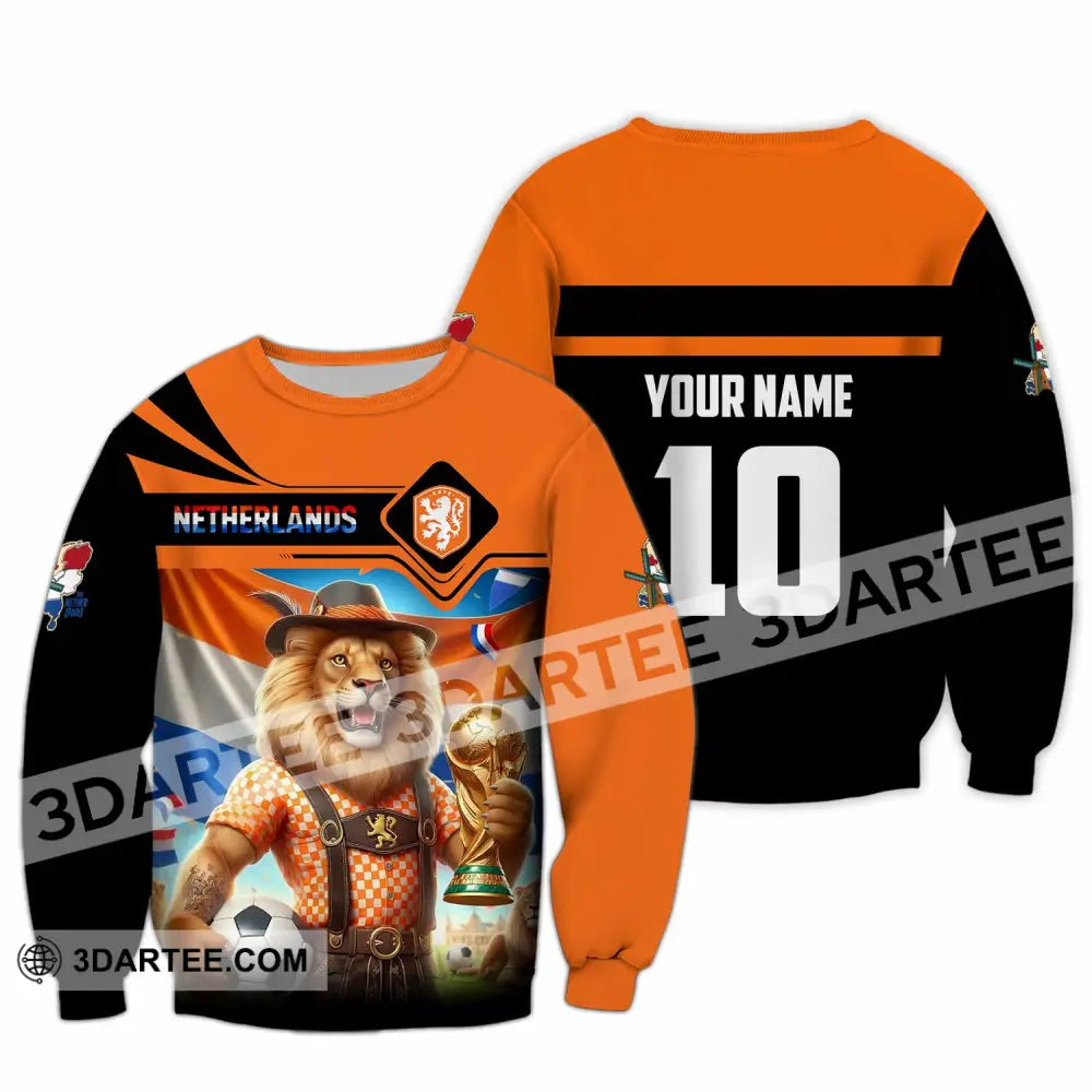 Unisex Shirt - Custom Netherlands World Cup 2026 3D Shirt Long Sleeve / S T-shirt