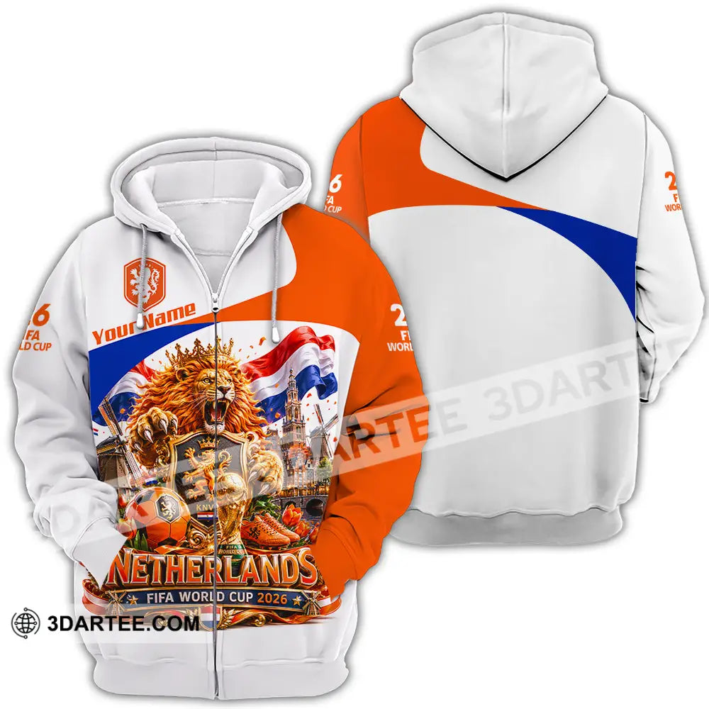Unisex Shirt - Custom Netherlands World Cup 2026 Shirt - Zipper Hoodie / S - T-shirt