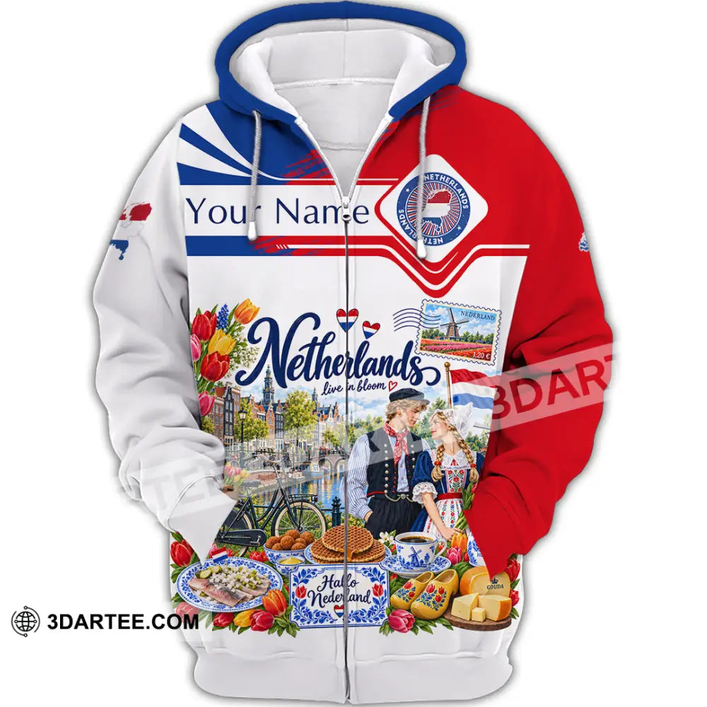 Unisex Shirt - Custom Netherlands Shirt - Zipper Hoodie / S - T-shirt