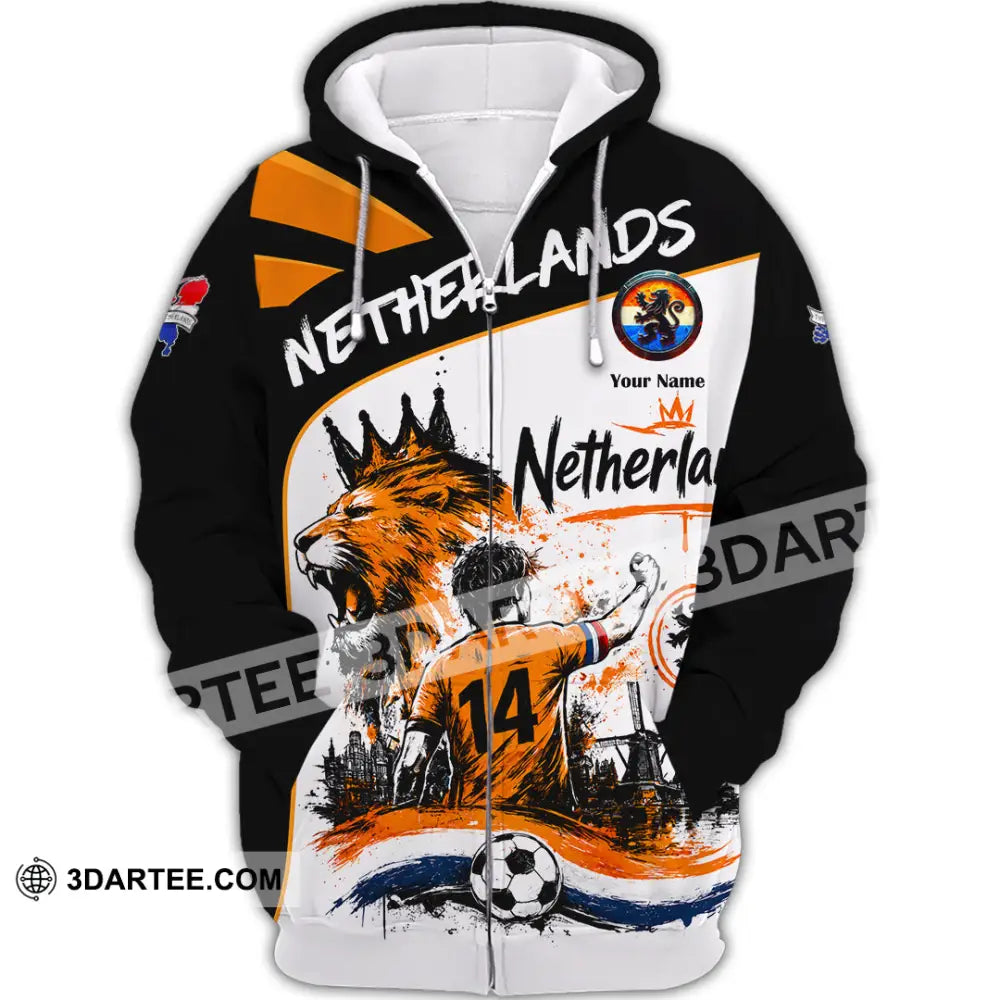 Unisex Shirt - Custom Netherlands World Cup 2026 Shirt - Zipper Hoodie / S - T-shirt