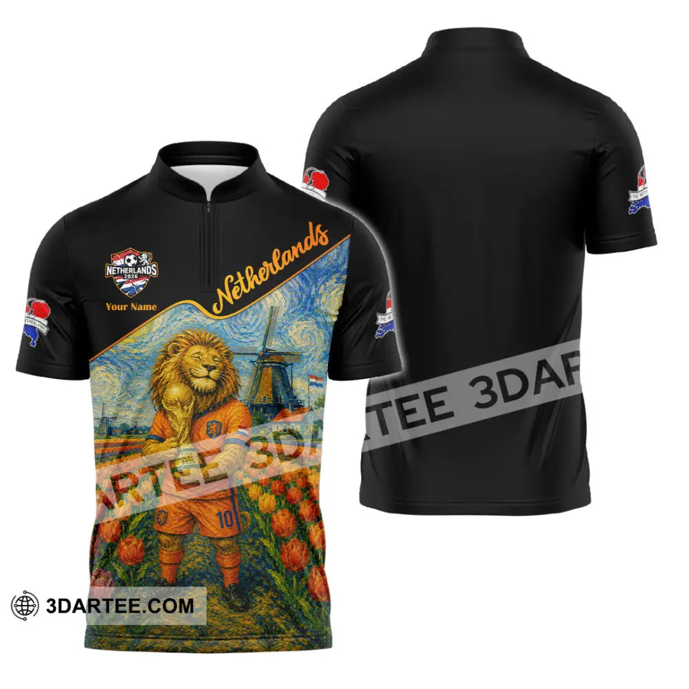 Unisex Shirt - Custom Netherlands World Cup 2026 Shirt - Zipper Polo Shirt / S - T-shirt