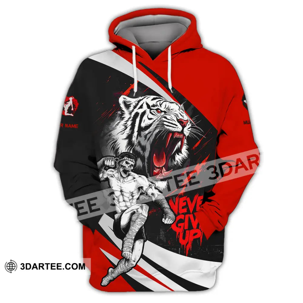 Unisex Shirt - Custom Never Give Up Muay Thai Shirt Hoodie / S T-shirt