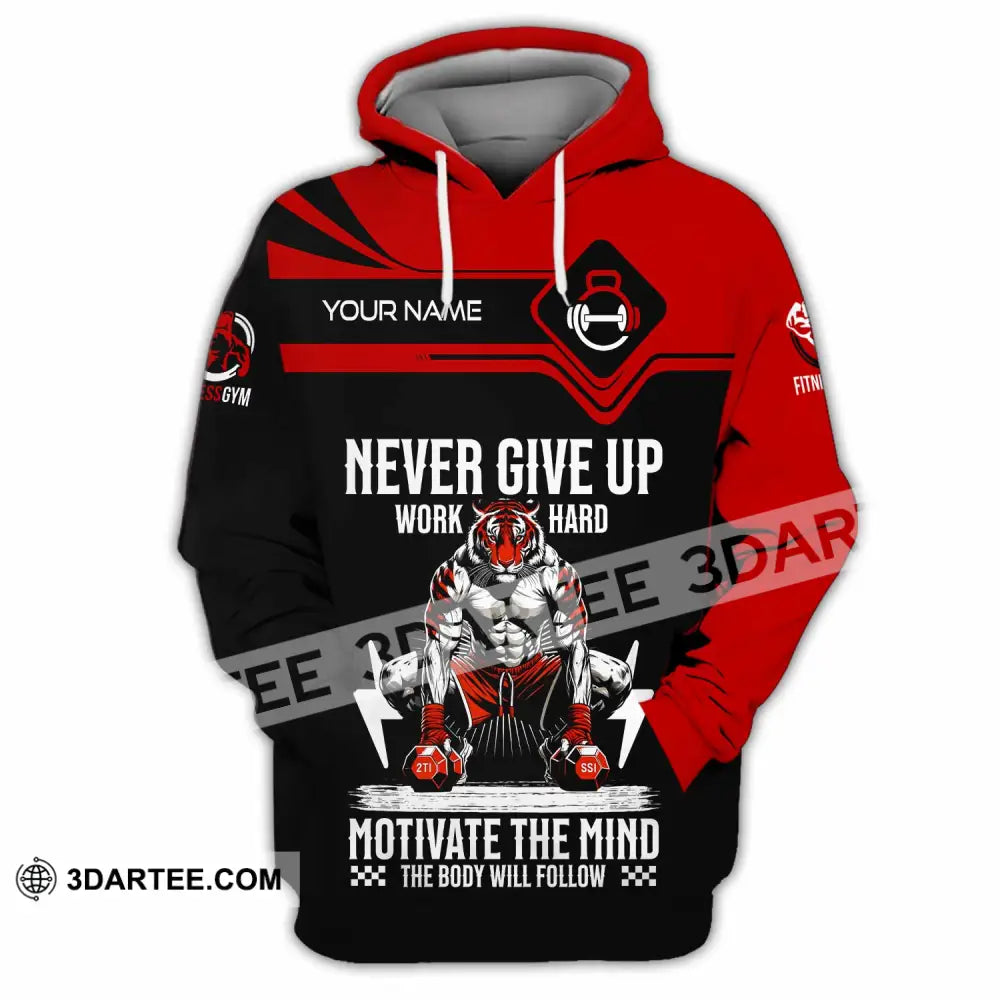 Unisex Shirt - Custom Never Give Up Work Hard Shirt Hoodie / S T-shirt