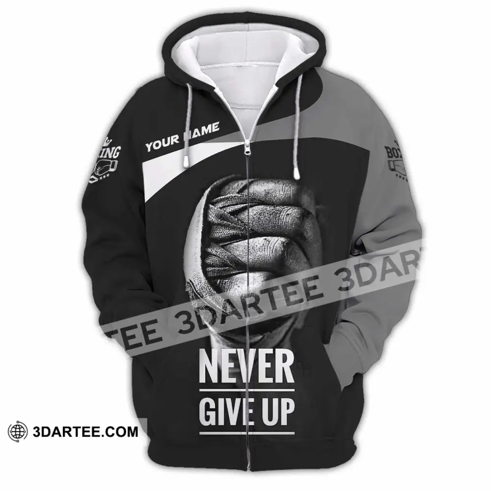 Unisex Shirt - Custom Never Give Up Shirt Zipper Hoodie / S T-shirt