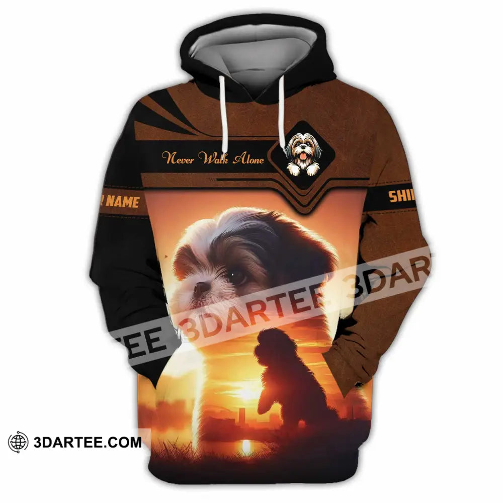 Unisex Shirt - Custom Never Walk Alone Shih Tzu Shirt Hoodie / S T-shirt