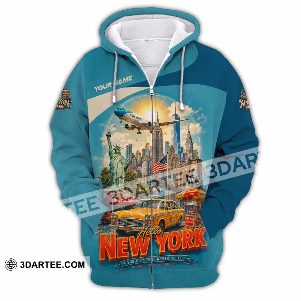 Unisex Shirt - Custom New York Shirt - Zipper Hoodie / S - T-shirt