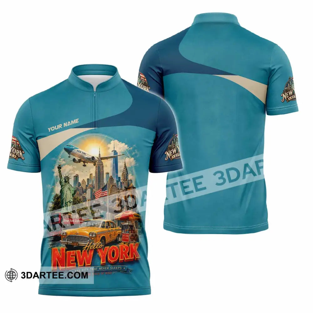 Unisex Shirt - Custom New York Shirt - Zipper Polo Shirt / S - T-shirt