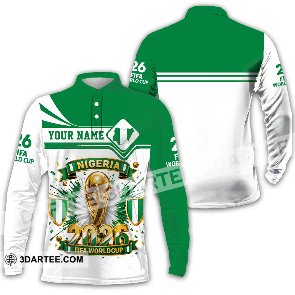 Unisex Shirt - Custom Nigeria World Cup 2026 Shirt - Long Sleeve Polo / S - T-shirt