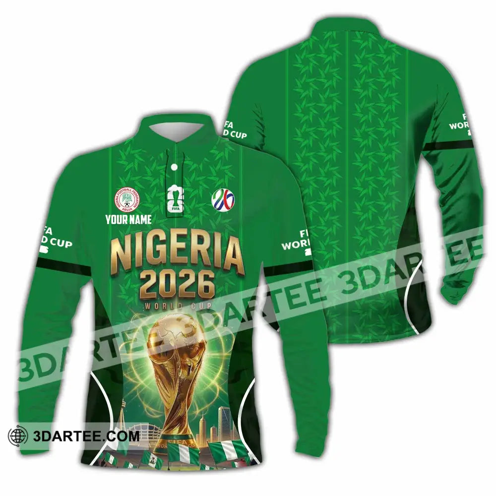 Unisex Shirt - Custom Nigeria World Cup 2026 Shirt - Long Sleeve Polo / S - T-shirt