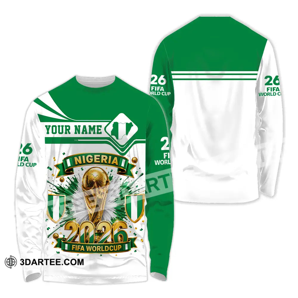 Unisex Shirt - Custom Nigeria World Cup 2026 Shirt - Long Sleeve Shirt / S - T-shirt