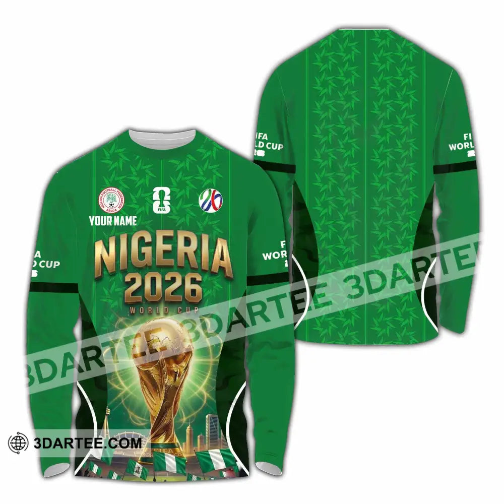 Unisex Shirt - Custom Nigeria World Cup 2026 Shirt - Long Sleeve Shirt / S - T-shirt