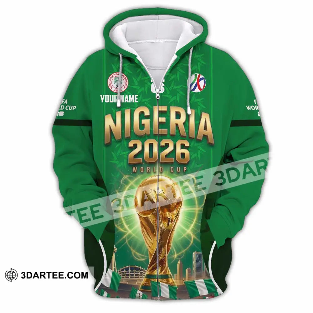 Unisex Shirt - Custom Nigeria World Cup 2026 Shirt - Zipper Hoodie / S - T-shirt