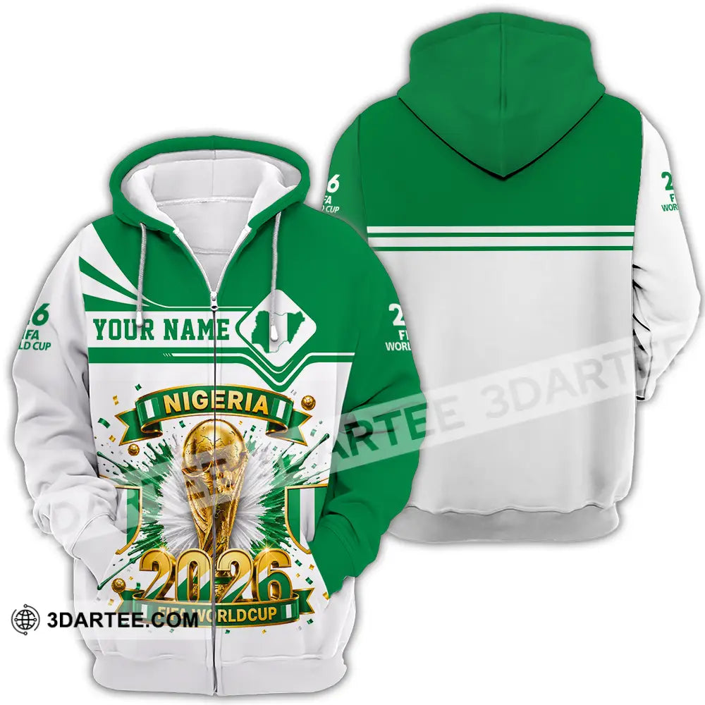 Unisex Shirt - Custom Nigeria World Cup 2026 Shirt - Zipper Hoodie / S - T-shirt