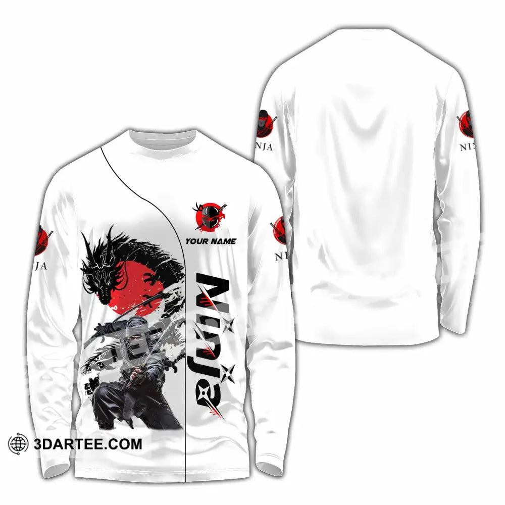 Unisex Shirt - Custom Ninja Design Shirt Long Sleeve Shirt / S T-shirt