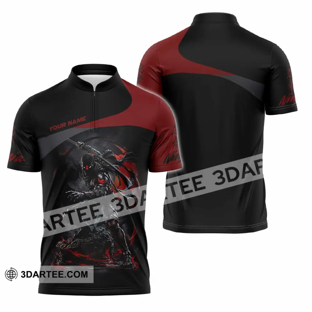 Unisex Shirt - Custom Ninja Shirt - Zipper Polo Shirt / S - T-shirt