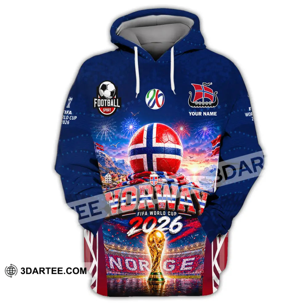 Unisex Shirt - Custom Norway World Cup 2026 Shirt - Hoodie / S - T-shirt
