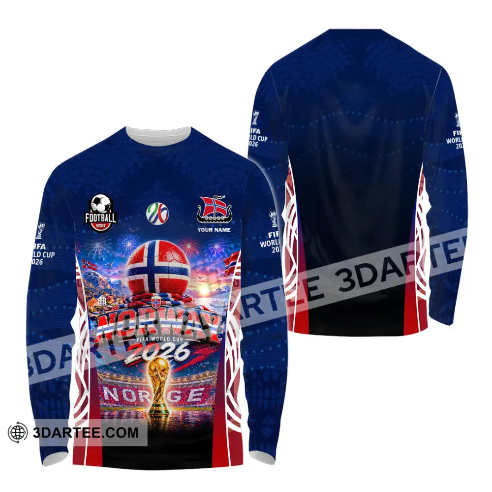 Unisex Shirt - Custom Norway World Cup 2026 Shirt - Long Sleeve Shirt / S - T-shirt