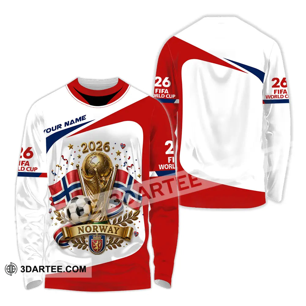 Unisex Shirt - Custom Norway World Cup 2026 Shirt - Long Sleeve Shirt / S - T-shirt