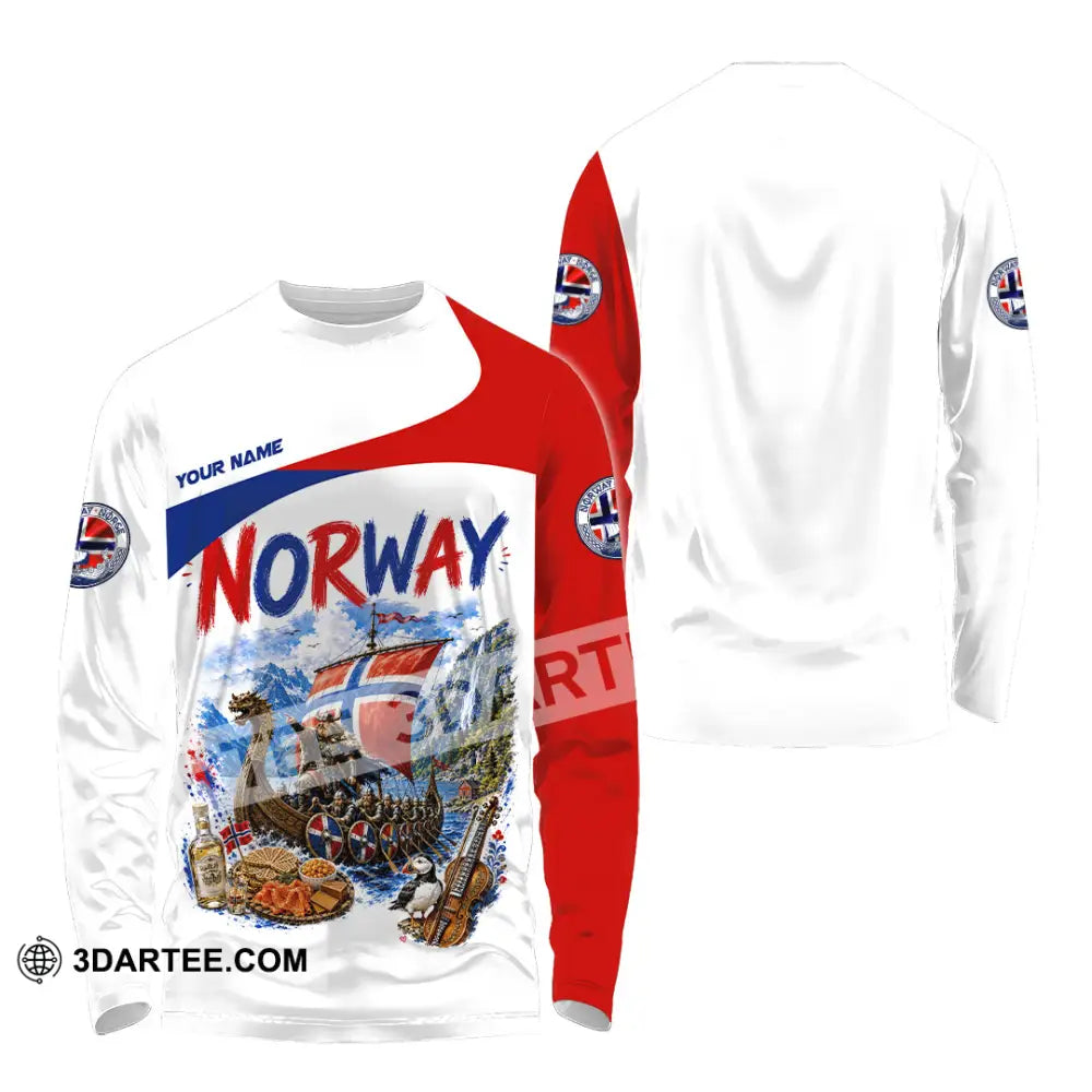 Unisex Shirt - Custom Norway Shirt - Long Sleeve Shirt / S - T-shirt