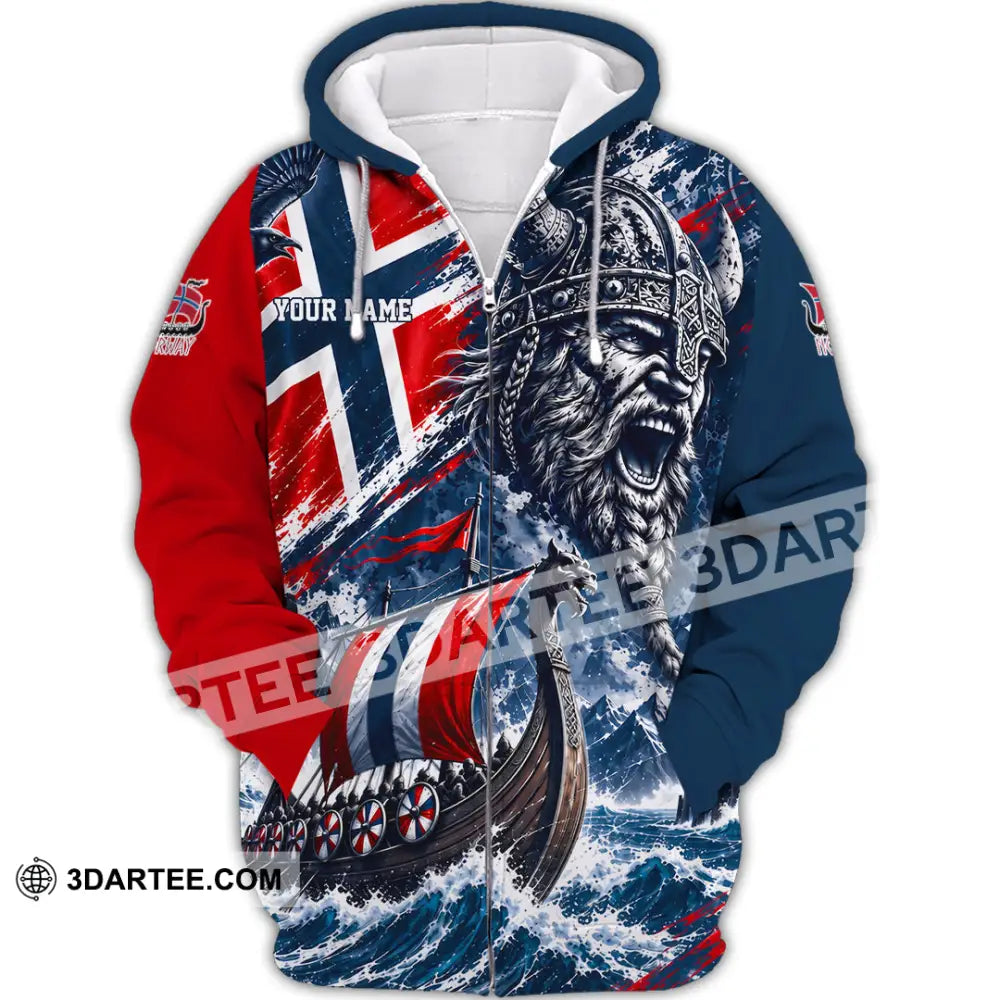 Unisex Shirt - Custom Norway Shirt - Zipper Hoodie / S - T-shirt