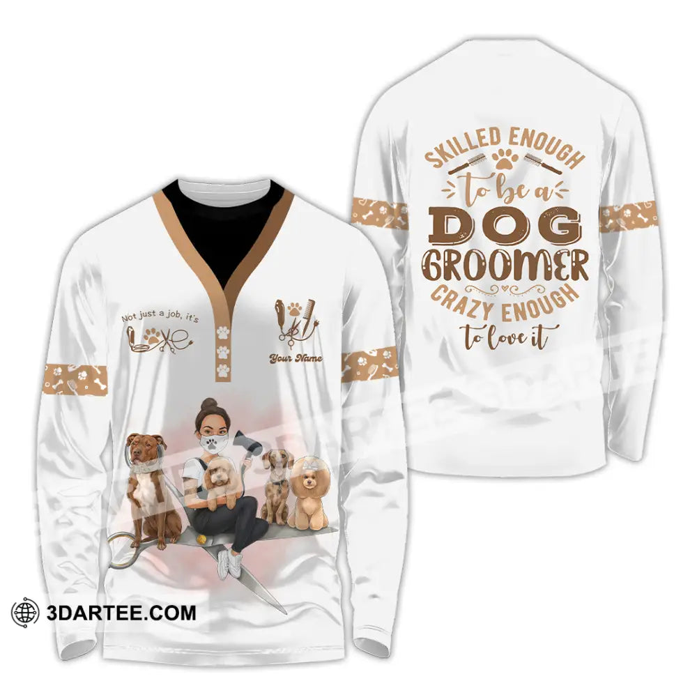 Unisex Shirt - Custom Not Just A Job It’s Love Groomer Shirt Long Sleeve Shirt / S T-shirt