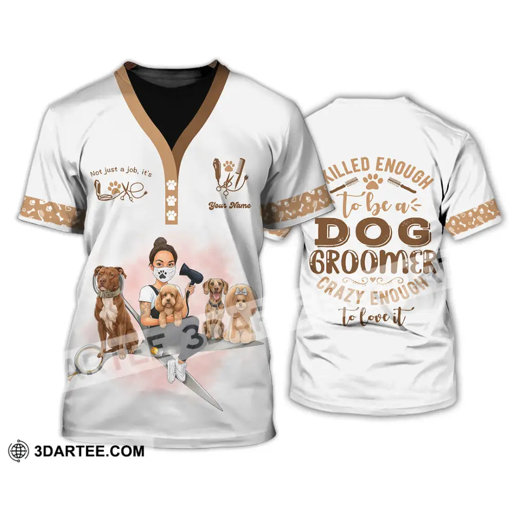 Unisex Shirt - Custom Not Just A Job It’s Love Groomer Shirt T-Shirt / S T-shirt