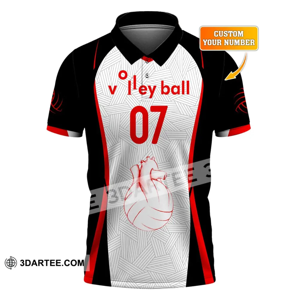 Unisex Shirt Custom Number Volleyball Hoodie Team T-Shirt Gift For Players