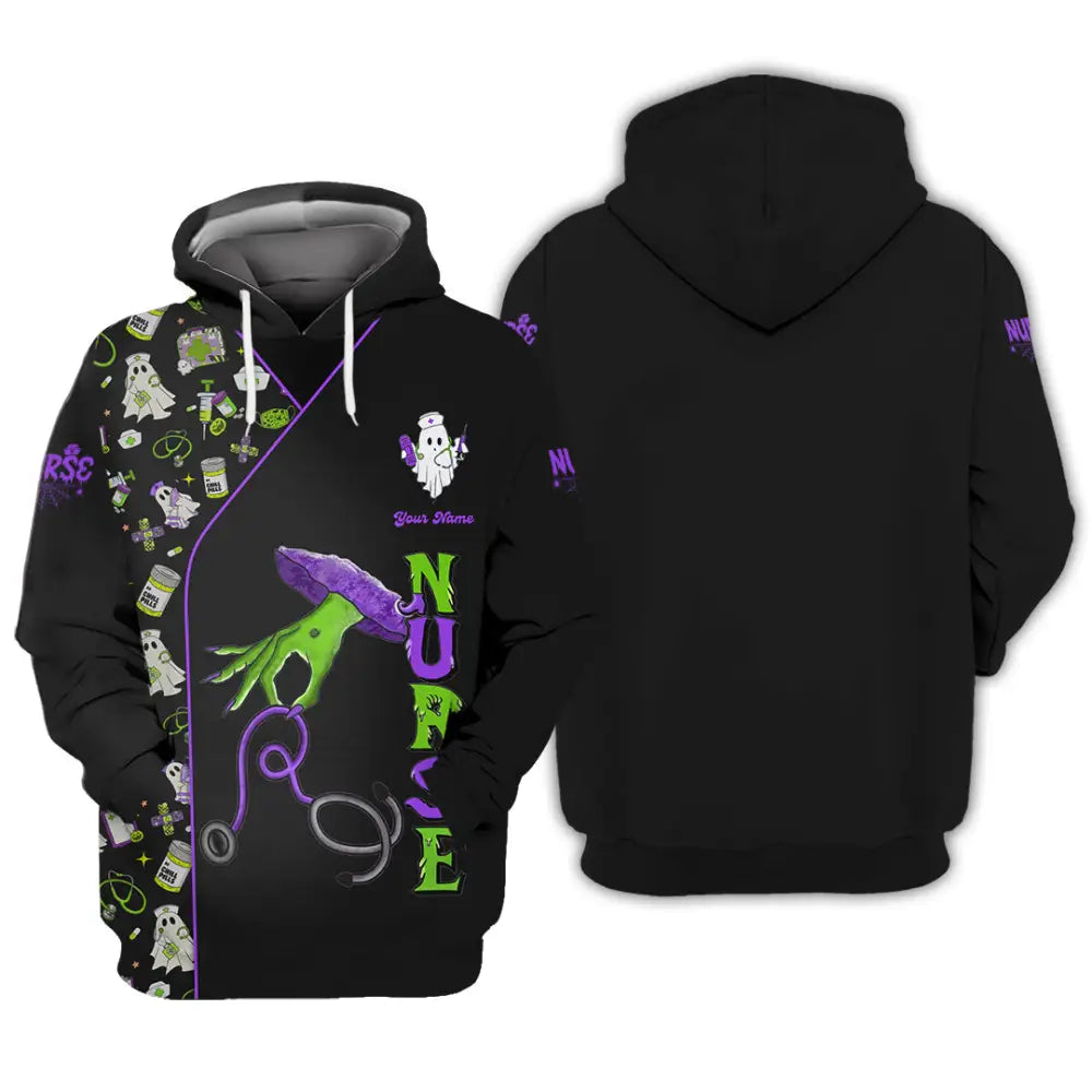 Unisex Shirt - Custom Nurse Halloween Shirt Hoodie / S T-shirt