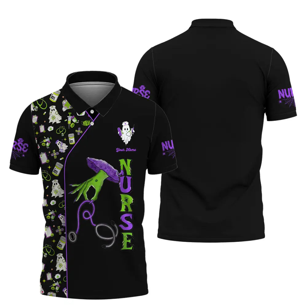 Unisex Shirt - Custom Nurse Halloween Shirt Polo Shirt / S T-shirt