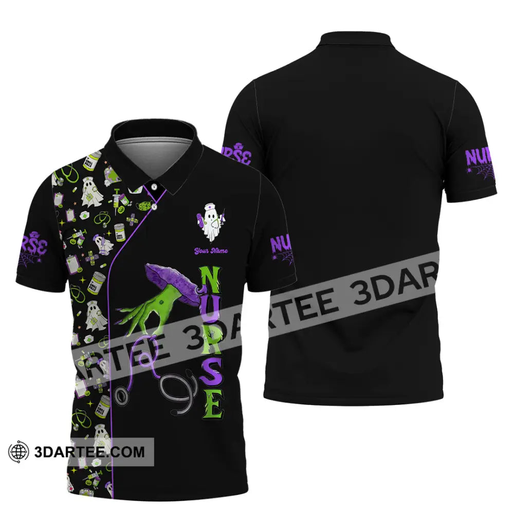 Unisex Shirt - Custom Nurse Halloween Shirt Polo Shirt / S T-shirt