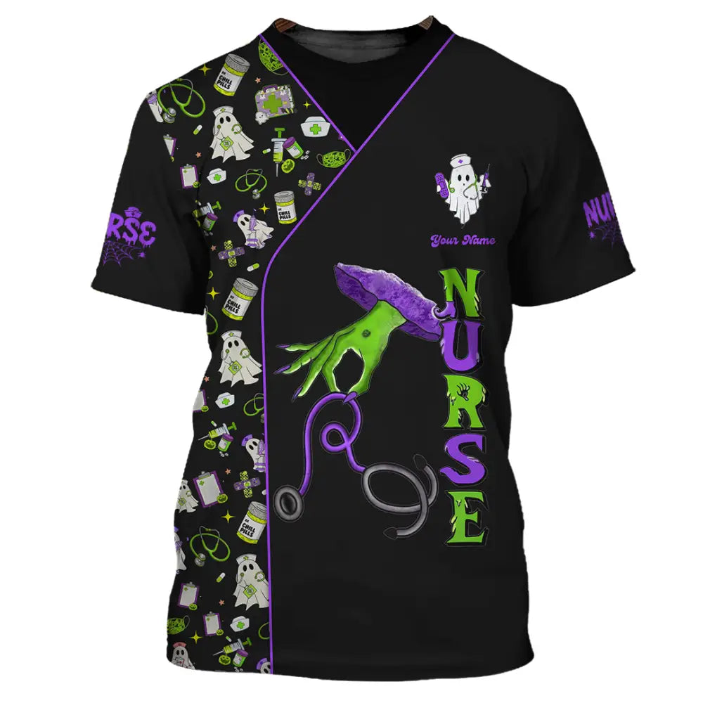 Unisex Shirt - Custom Nurse Halloween Shirt T-Shirt / S T-shirt