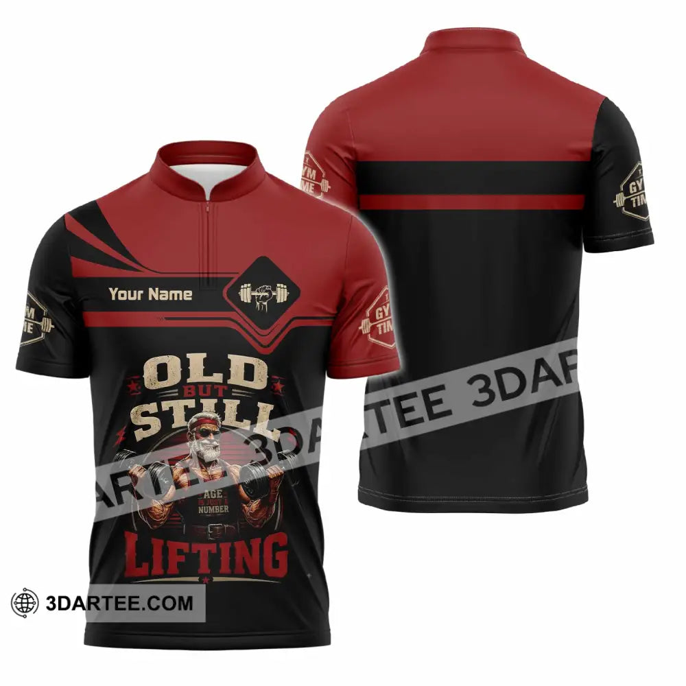 Unisex Shirt - Custom Old But Still Lifting Shirt - Zipper Polo Shirt / S - T-shirt