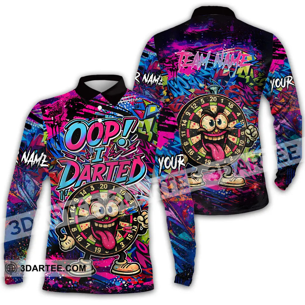 Unisex Shirt - Custom Oops I Darted 3D Shirt Long Sleeve Polo / S T-shirt