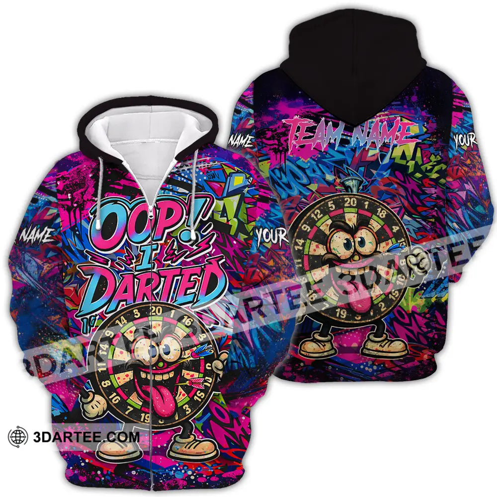 Unisex Shirt - Custom Oops I Darted 3D Shirt Zipper Hoodie / S T-shirt