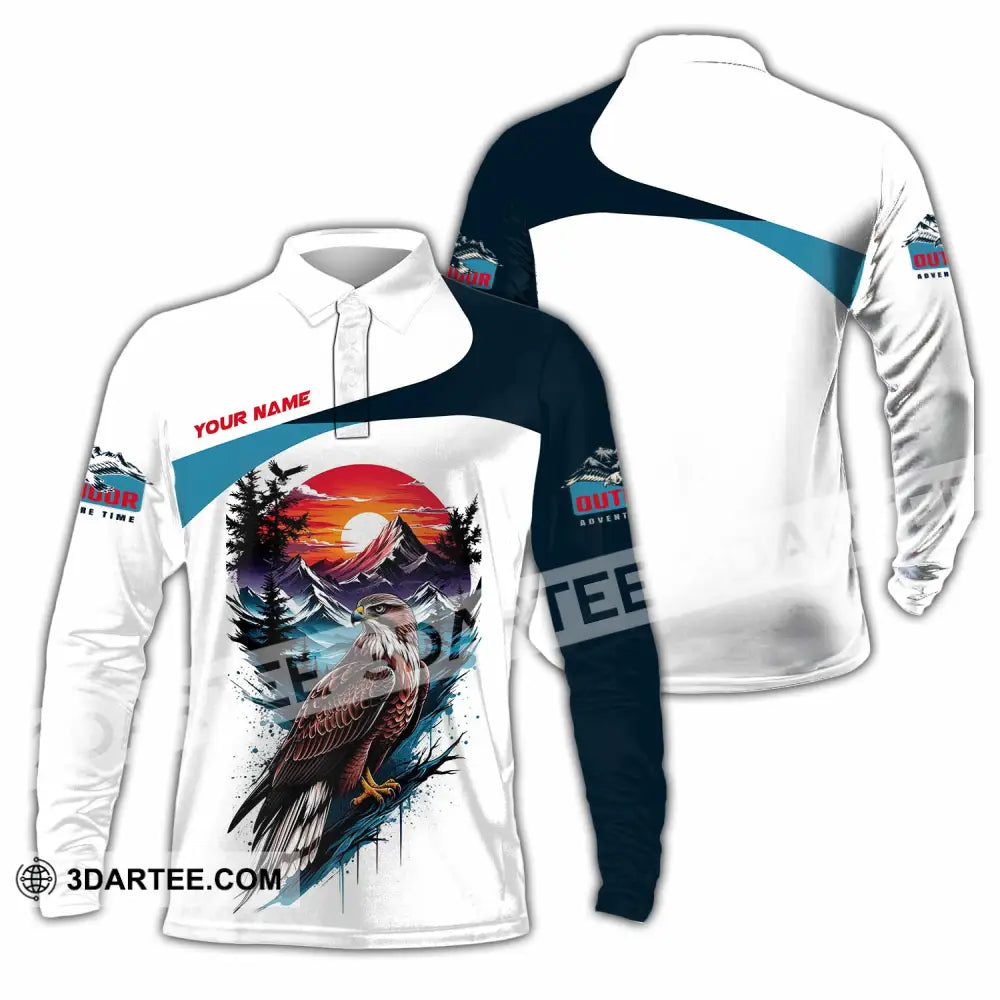 Unisex Shirt - Custom Outdoor Adventure Time 3D Shirt Long Sleeve Polo / S T-shirt