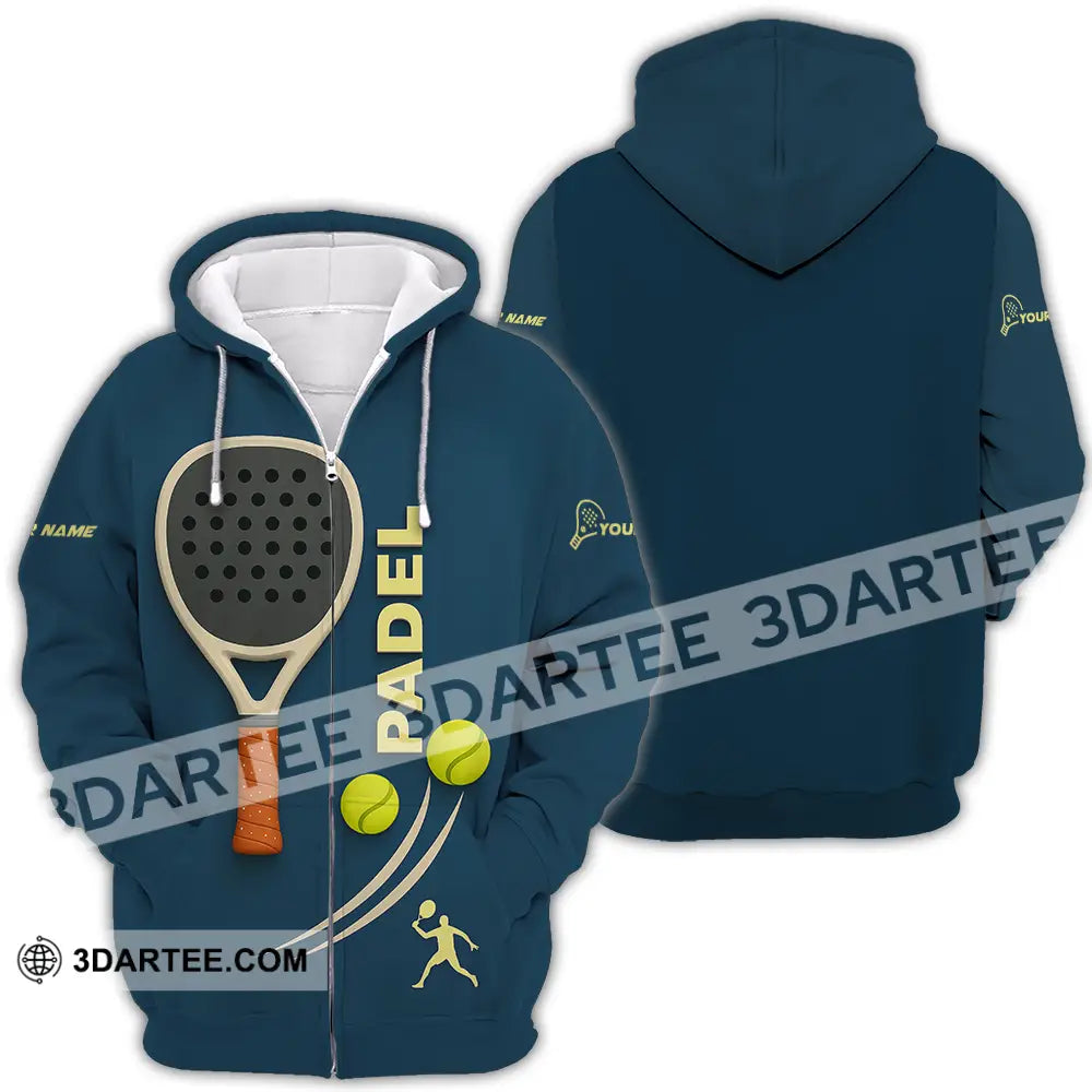 Unisex Shirt - Custom Padel Shirt Zipper Hoodie / S T-shirt