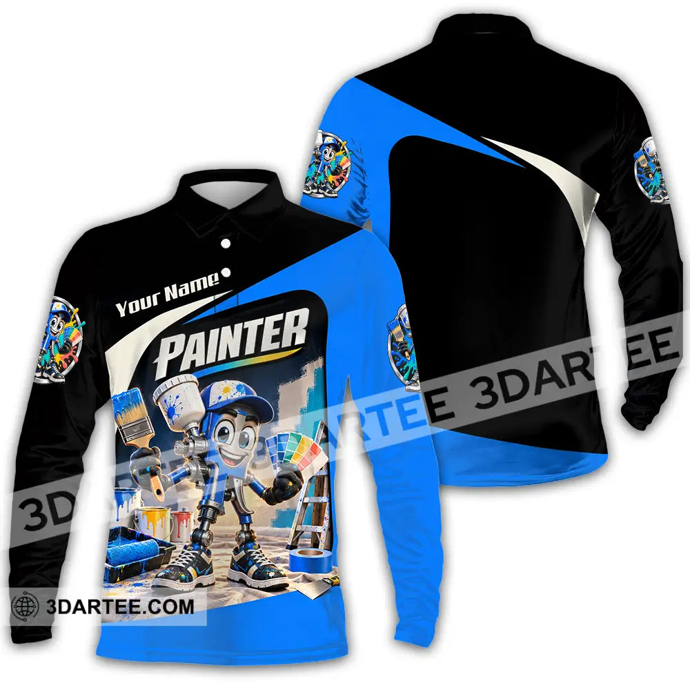 Unisex Shirt - Custom Painter Shirt - Long Sleeve Polo / S - T-shirt