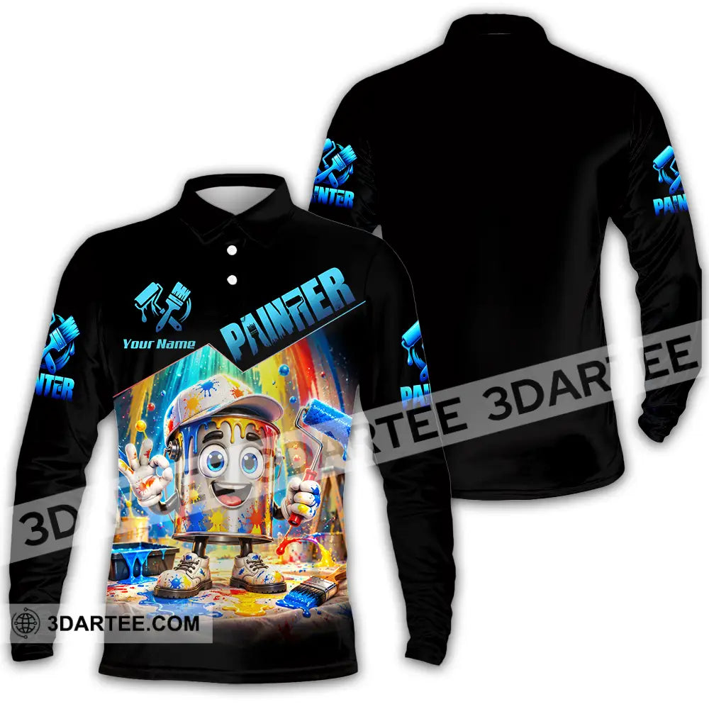 Unisex Shirt - Custom Painter Shirt - Long Sleeve Polo / S - T-shirt