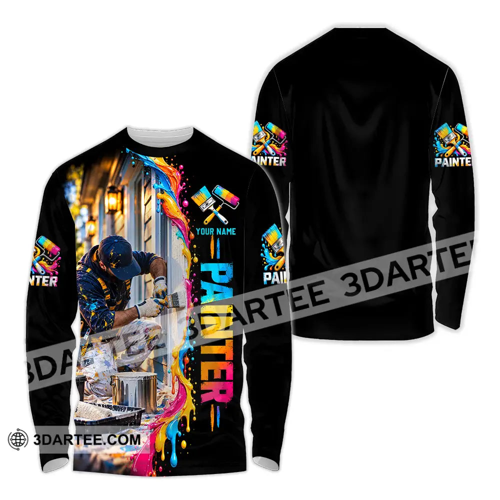Unisex Shirt - Custom Painter Shirt - Long Sleeve Shirt / S - T-shirt
