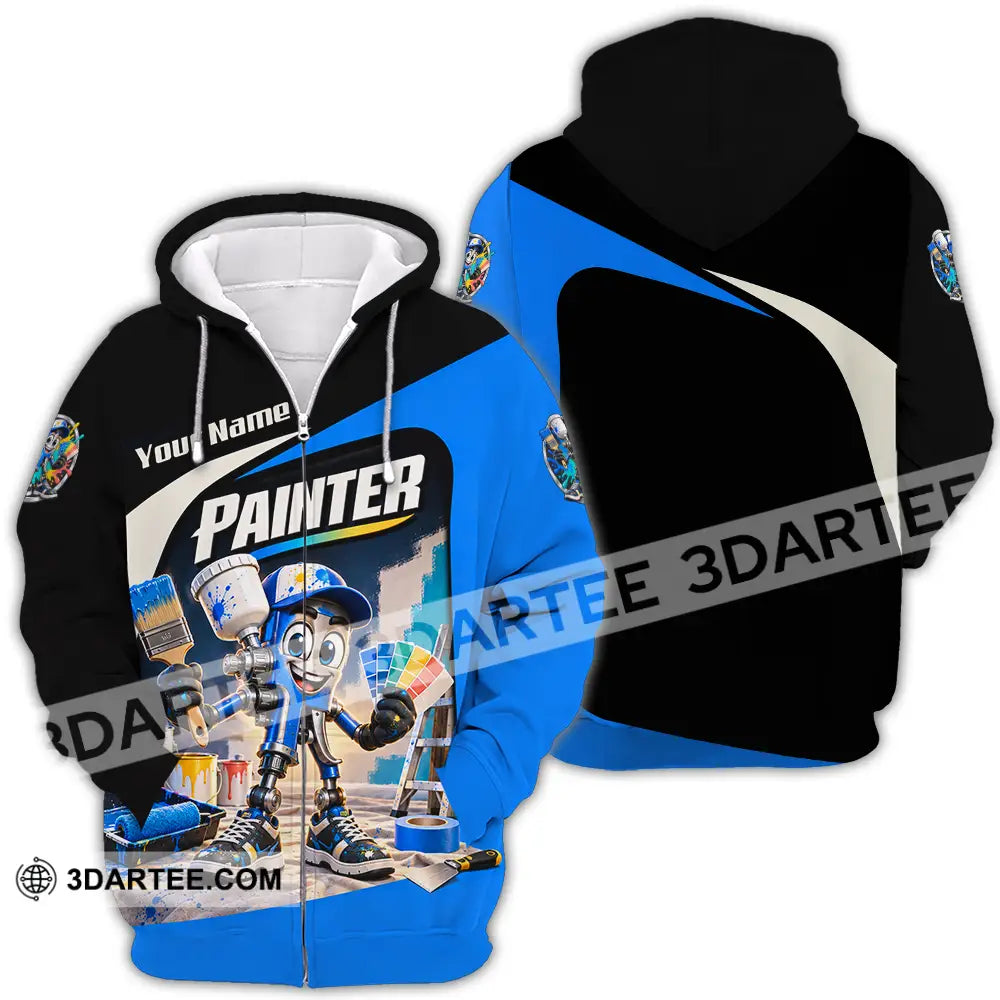 Unisex Shirt - Custom Painter Shirt - Zipper Hoodie / S - T-shirt