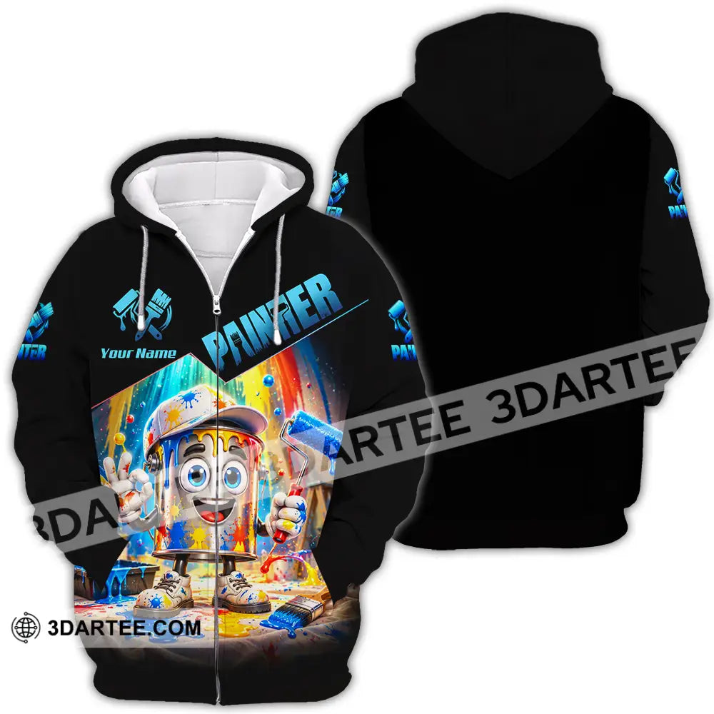 Unisex Shirt - Custom Painter Shirt - Zipper Hoodie / S - T-shirt