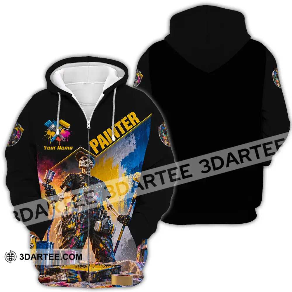 Unisex Shirt - Custom Painter Shirt - Zipper Hoodie / S - T-shirt