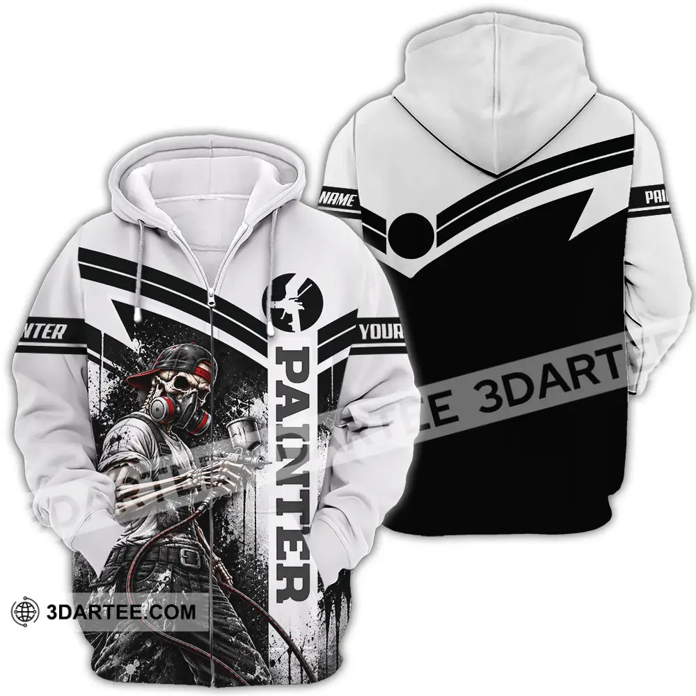 Unisex Shirt - Custom Painter Shirt - Zipper Hoodie / S - T-shirt