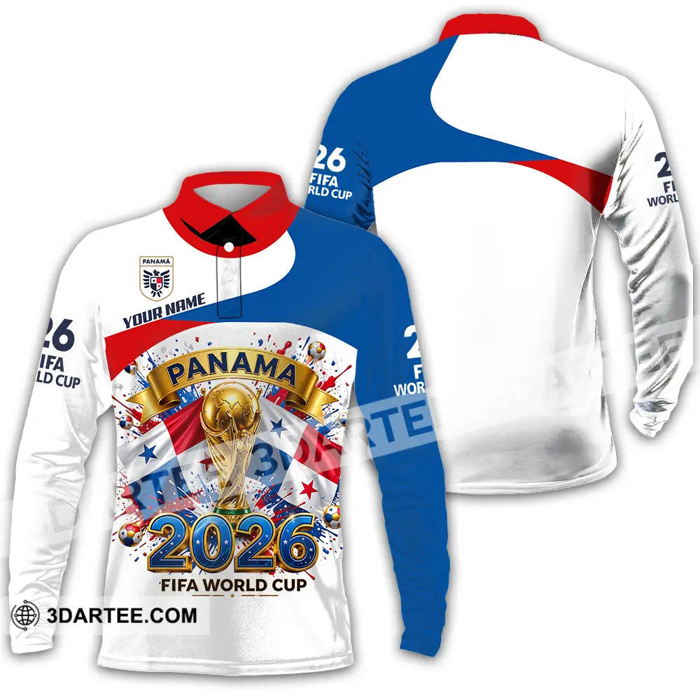 Unisex Shirt - Custom Panama World Cup 2026 3D Shirt - Long Sleeve Polo / S - T-shirt