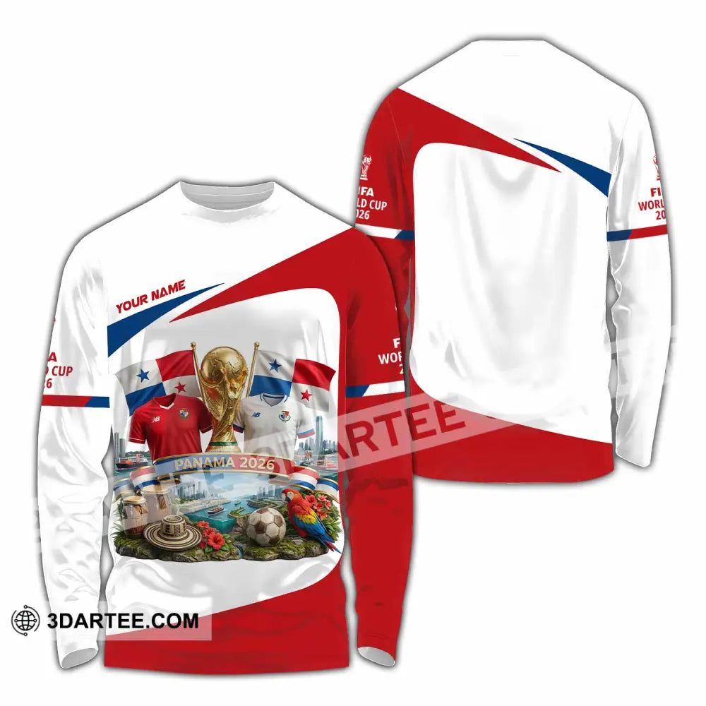 Unisex Shirt - Custom Panama World Cup 2026 3D Shirt - Long Sleeve Shirt / S - T-shirt