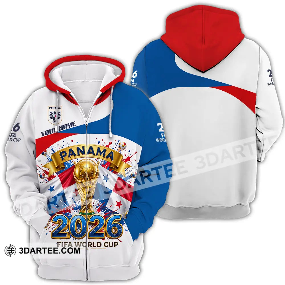 Unisex Shirt - Custom Panama World Cup 2026 3D Shirt - Zipper Hoodie / S - T-shirt