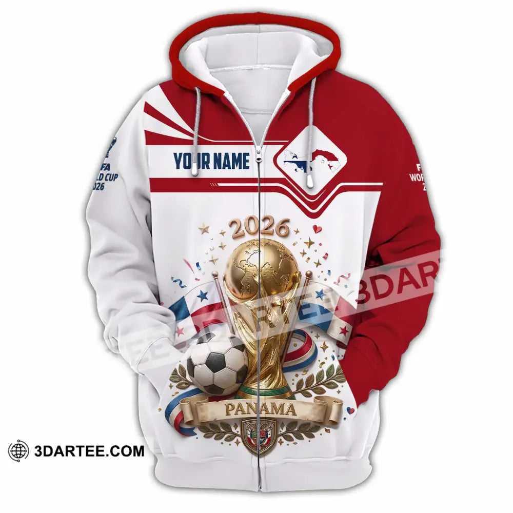 Unisex Shirt - Custom Panama World Cup 2026 3D Shirt - Zipper Hoodie / S - T-shirt