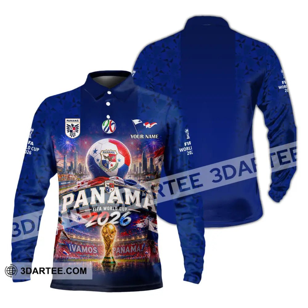 Unisex Shirt - Custom Panama World Cup 2026 Shirt - Long Sleeve Polo / S - T-shirt